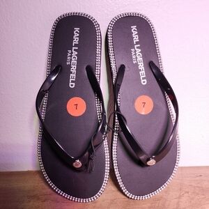 Karl Lagerfeld Flip Flops Size 7